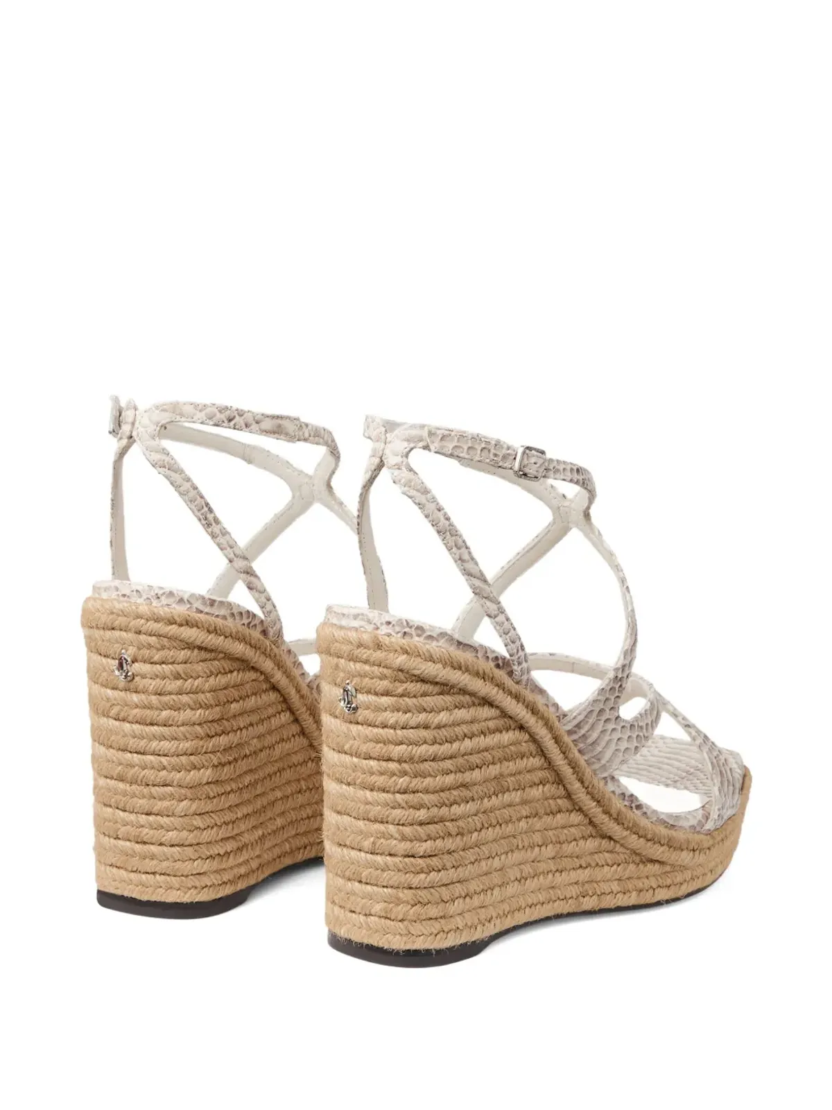 Jimmy Choo 110mm Ayla ヒール付きエスパドリーユ - ニュートラルカラー - 画像3
