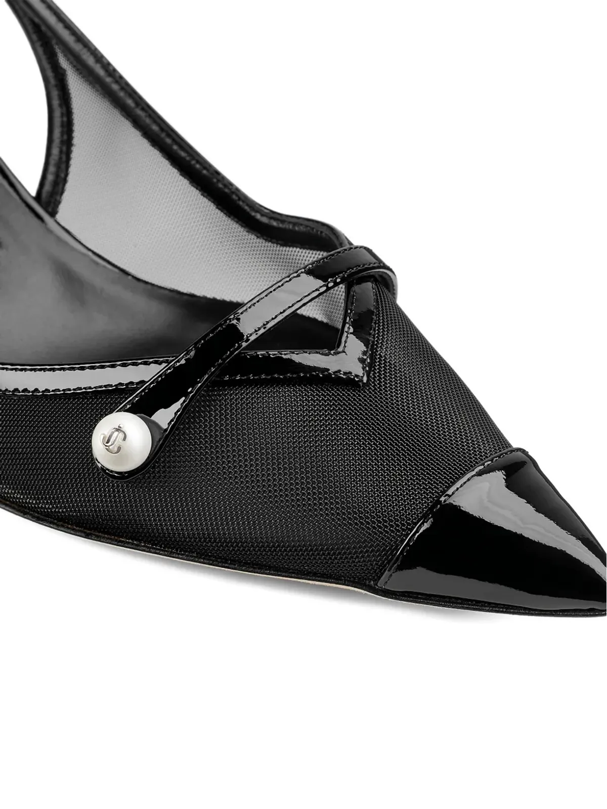 Jimmy Choo 45mm Amita スリングバックパンプス - ブラック - 画像5