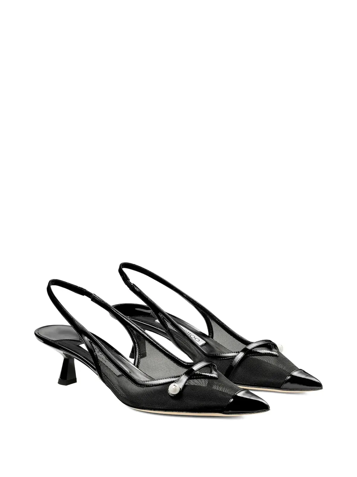 Jimmy Choo 45mm Amita スリングバックパンプス - ブラック - 画像2