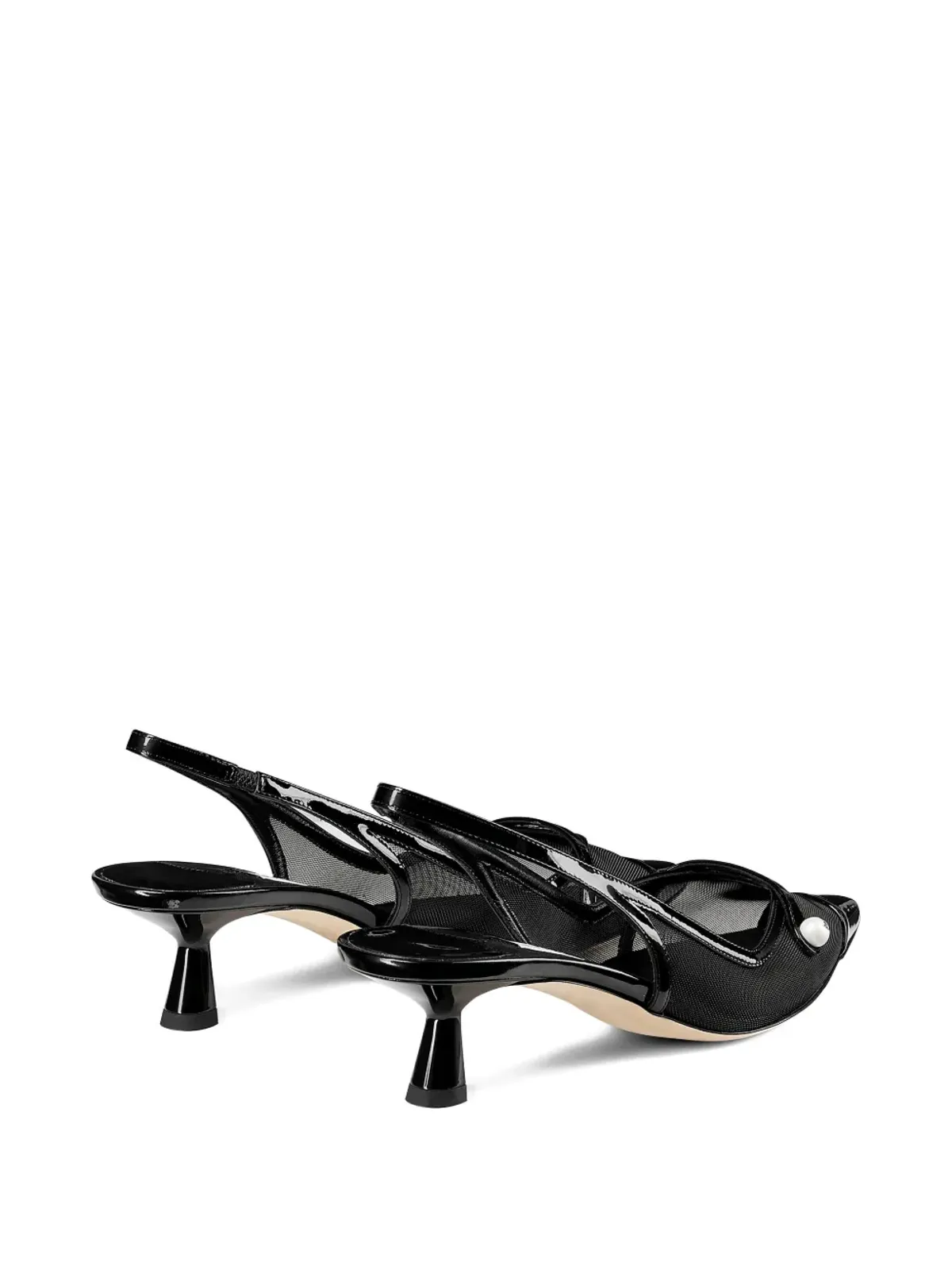 Jimmy Choo 45mm Amita スリングバックパンプス - ブラック - 画像3