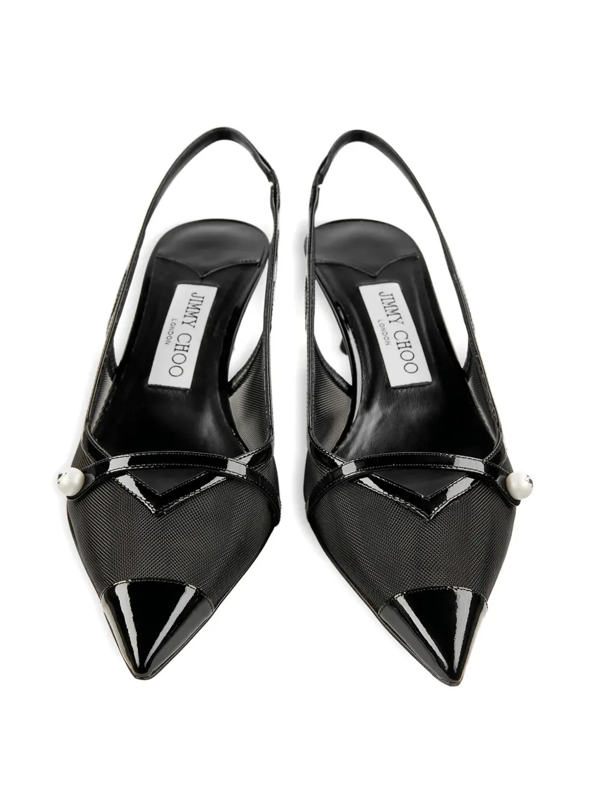Jimmy Choo 45mm Amita スリングバックパンプス - ブラック - 画像4