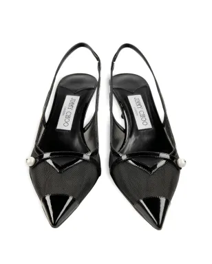 Jimmy Choo 45mm Amita スリングバックパンプス - ブラック - サムネイル4