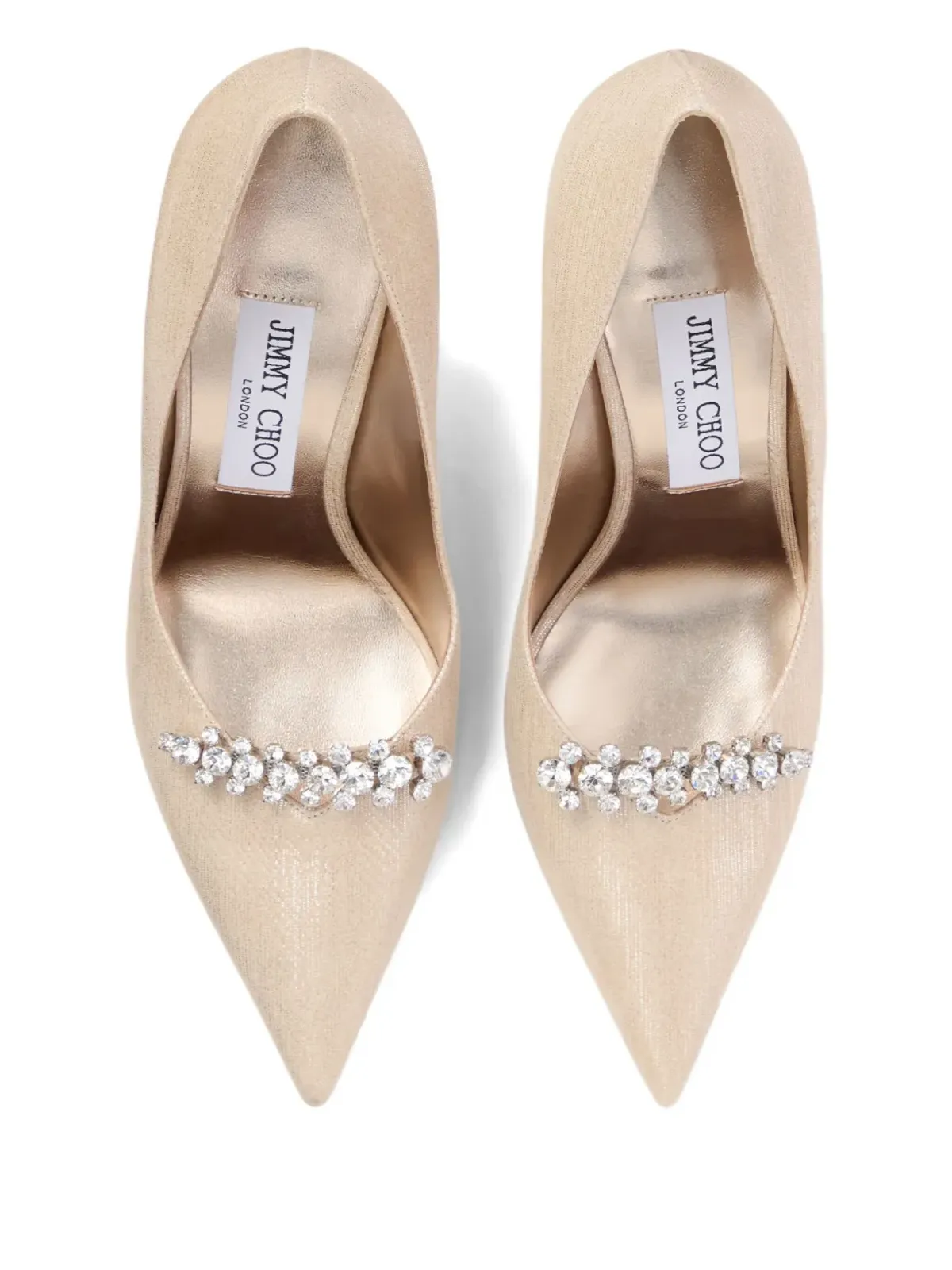 Jimmy Choo Belinda 90mm クリスタル装飾パンプス - ゴールド - 画像4