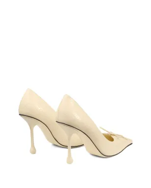 Jimmy Choo 85mm スカーレット レースアップ ポインテッドトゥパンプス ニュートラルカラー - サムネイル5
