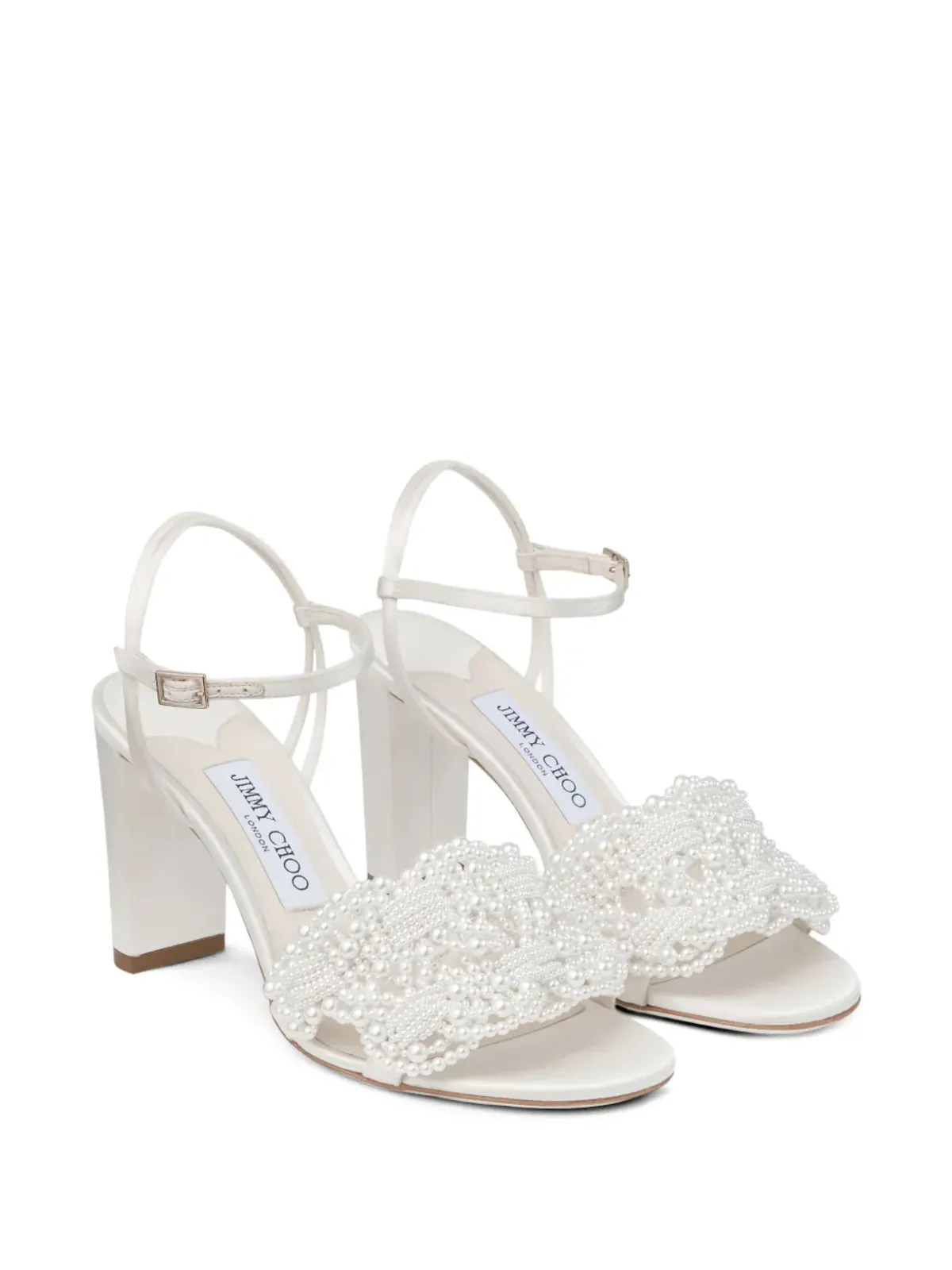 Jimmy Choo 85mm レザー ヒール付きサンダル - ニュートラルカラー - 画像2