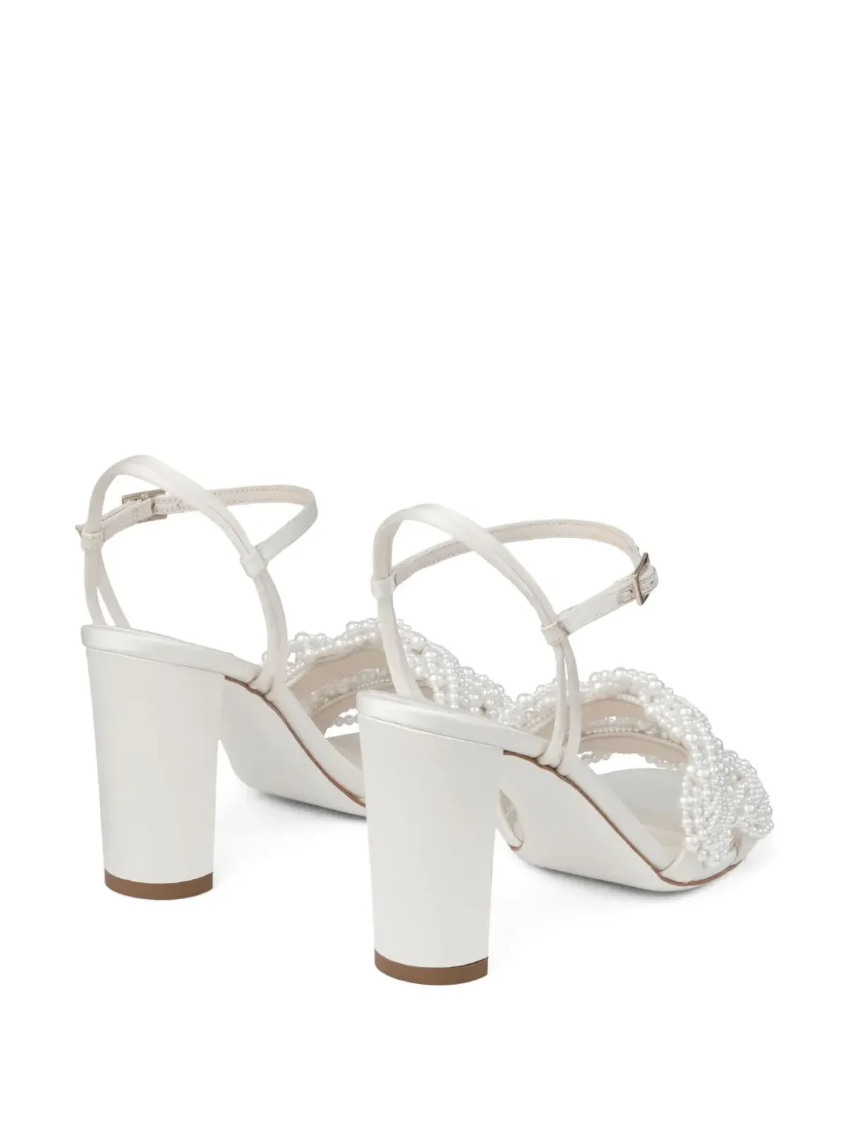 Jimmy Choo 85mm レザー ヒール付きサンダル - ニュートラルカラー - 画像3