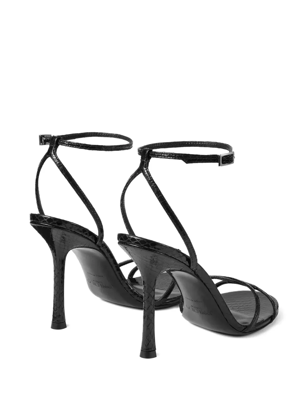 Jimmy Choo 100mm レザーサンダル - ブラック - 画像5