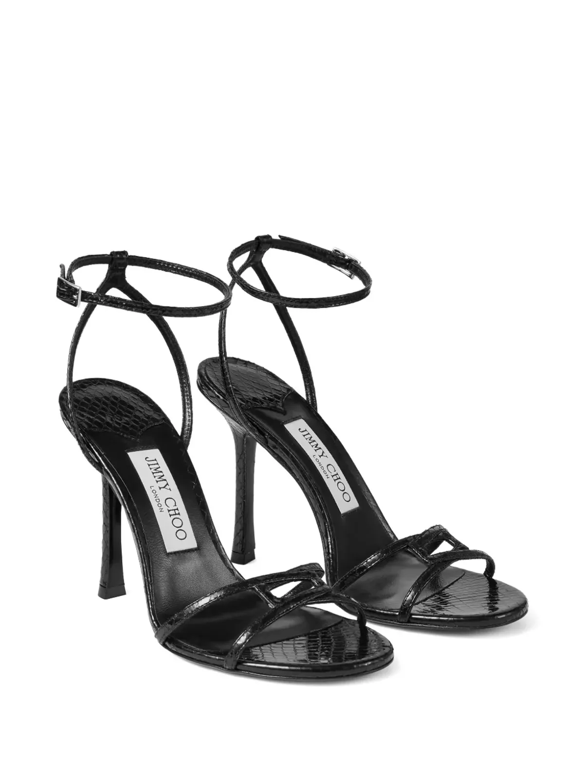 Jimmy Choo 100mm レザーサンダル - ブラック - 画像2