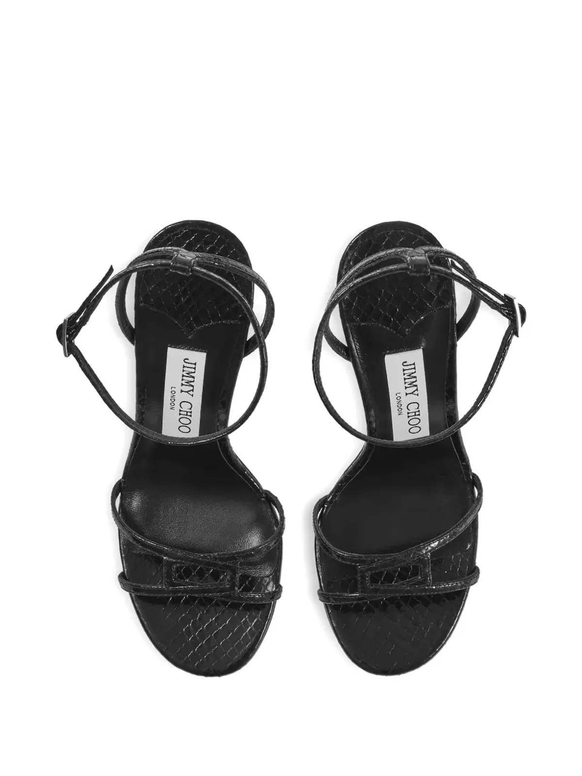 Jimmy Choo 100mm レザーサンダル - ブラック - 画像3
