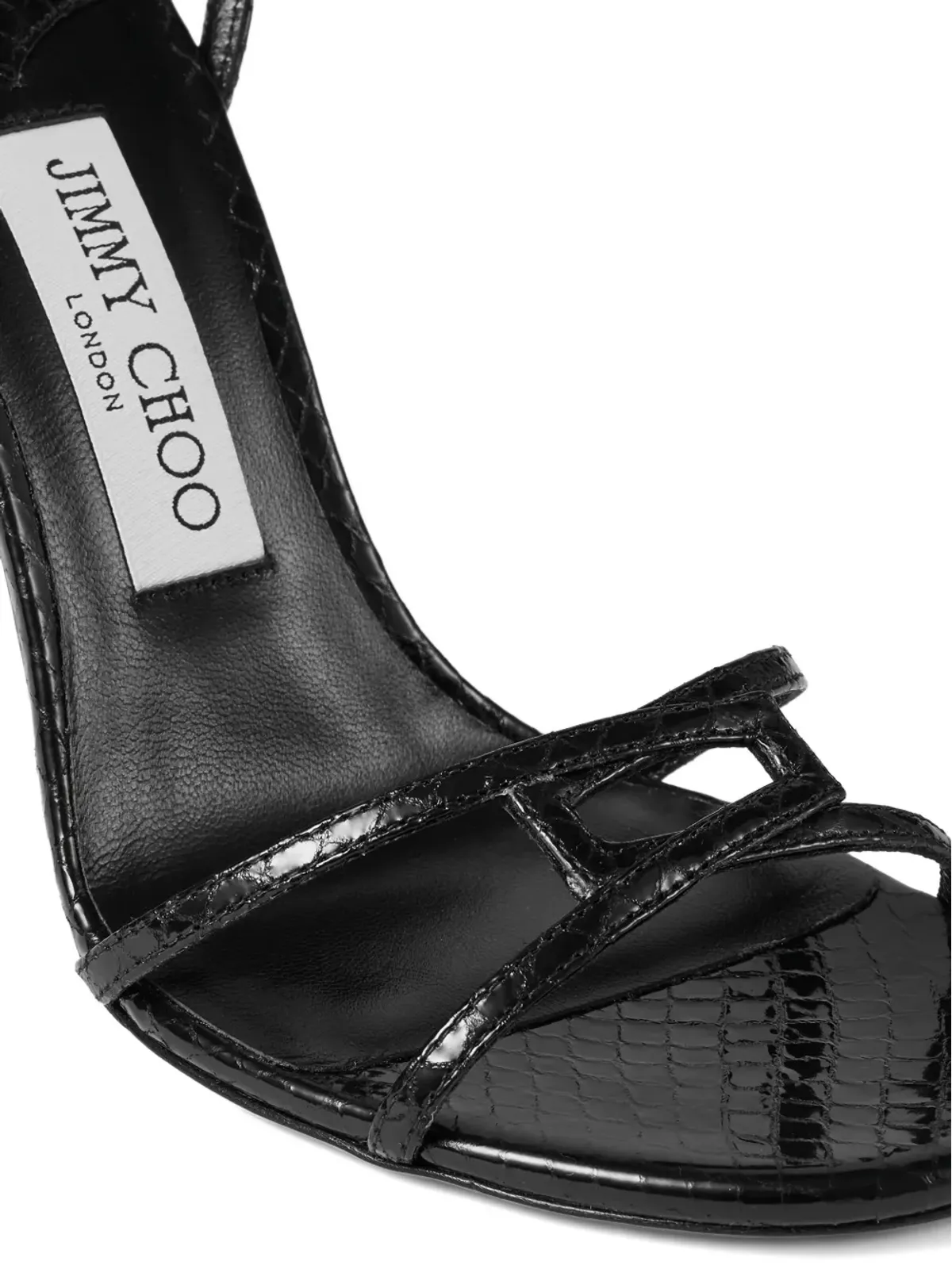 Jimmy Choo 100mm レザーサンダル - ブラック - 画像4