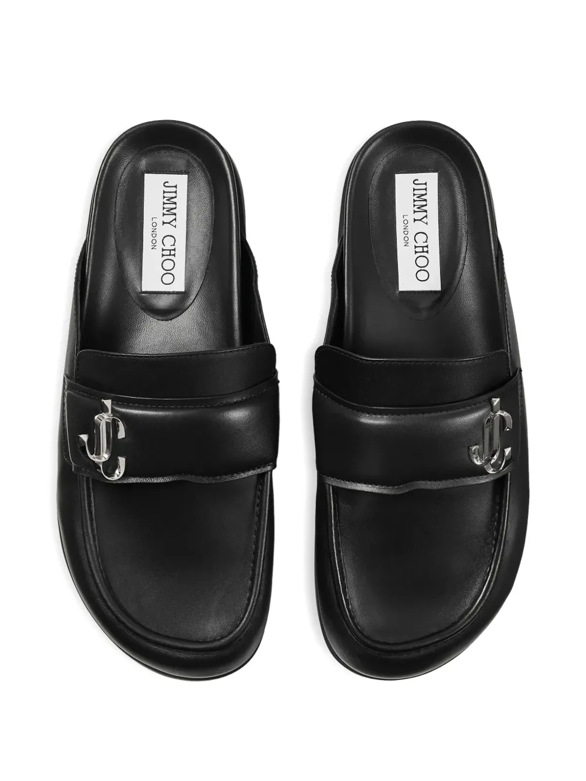 Jimmy Choo ミロ レザー スリッパ - 画像4