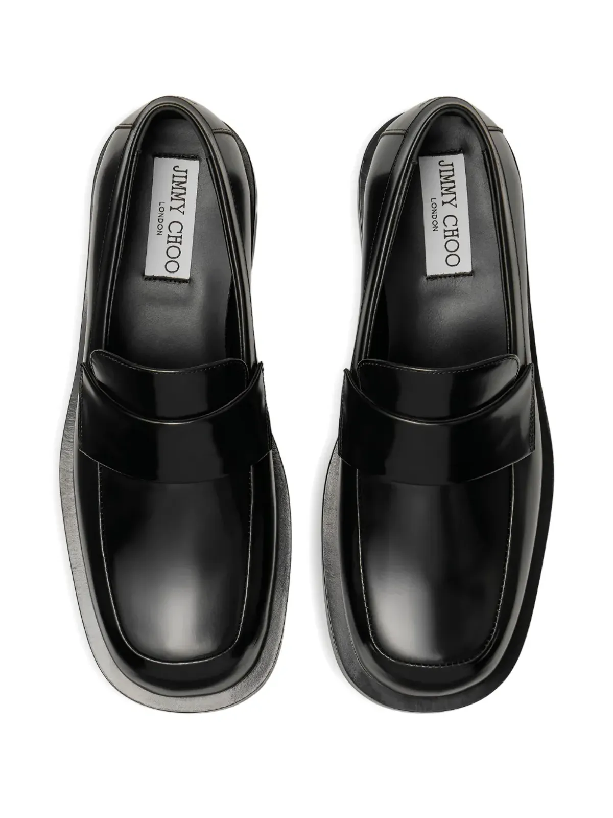 Jimmy Choo バフレザー ローファー - ブラック - 画像3