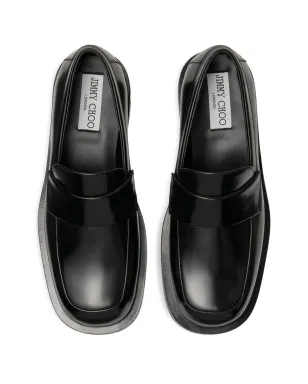 Jimmy Choo バフレザー ローファー - ブラック - サムネイル3