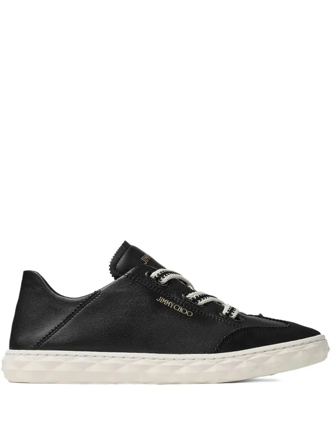 Jimmy Choo Jimmy Choo ダイヤモンドレザー レースアップ スニーカー - ブラックの商品画像