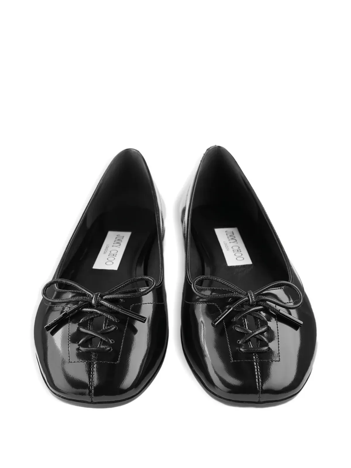Jimmy Choo Scarlett レースアップリボン付き バレリーナフラット - 画像4