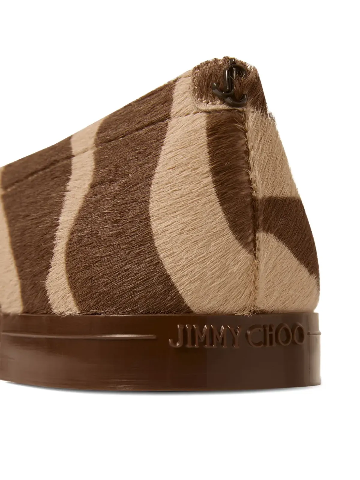 Jimmy Choo スカーレット ゼブラ柄レザー バレリーナフラット - ブラウン - 画像3