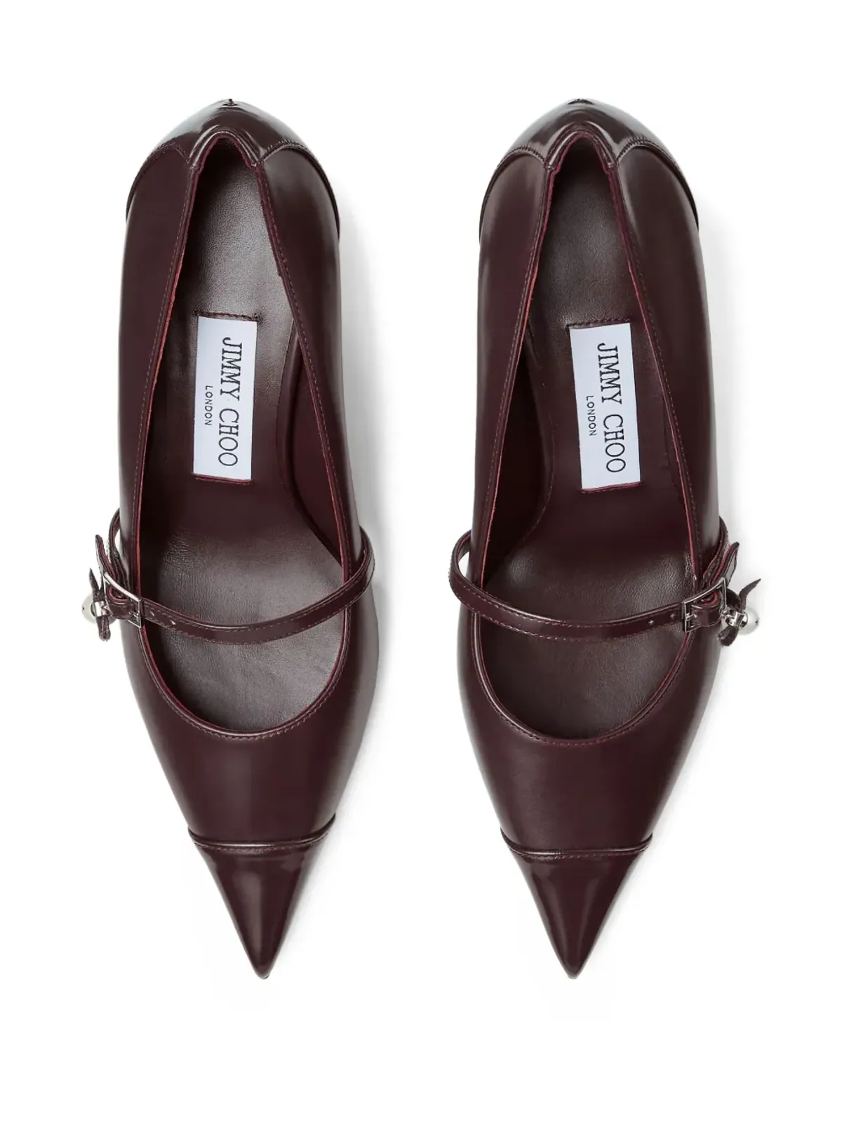 Jimmy Choo 65mm Aren パール装飾付きポインテッドトゥパンプス - ブラウン - 画像4