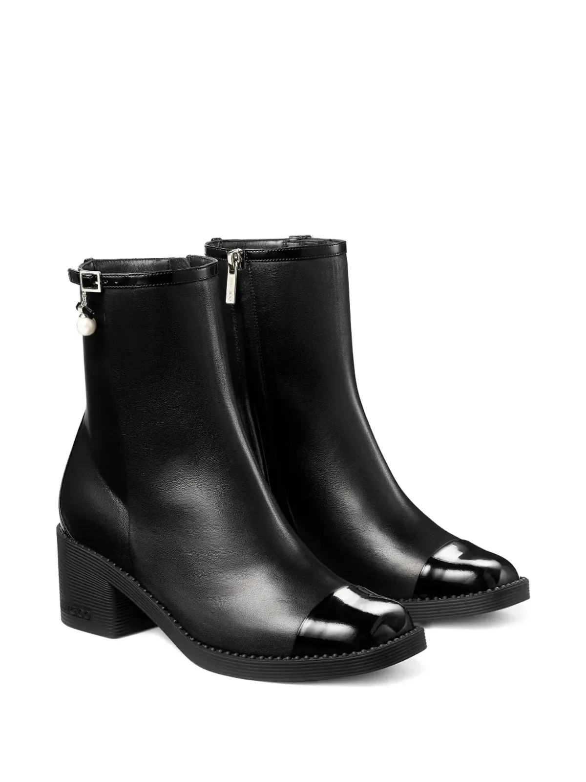Jimmy Choo 60mmヒール アドリ レザー ブーツ - ブラック - 画像2