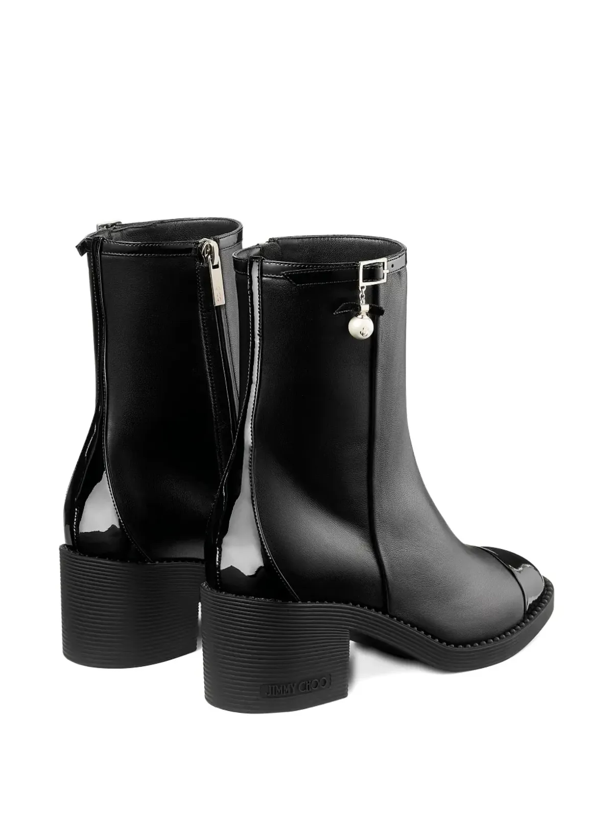 Jimmy Choo 60mmヒール アドリ レザー ブーツ - ブラック - 画像4