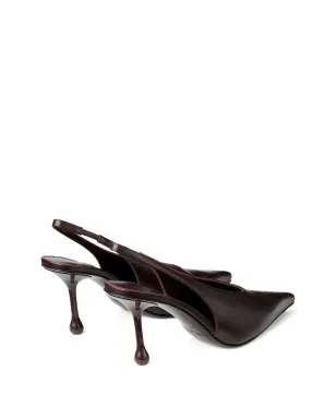 Jimmy Choo 80mm ISA スリングバックパンプス - ブラウン - サムネイル5