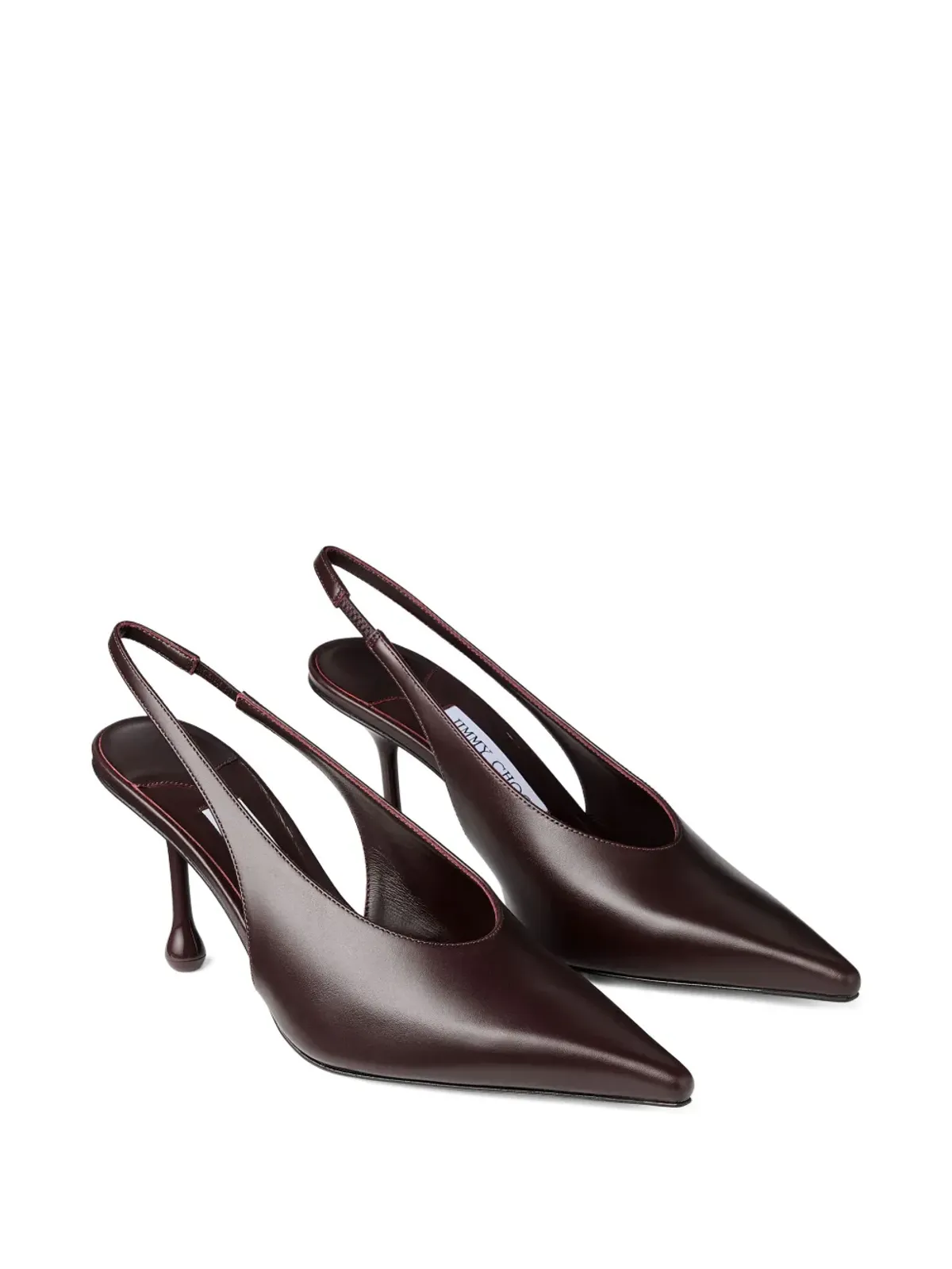 Jimmy Choo 80mm ISA スリングバックパンプス - ブラウン - 画像2