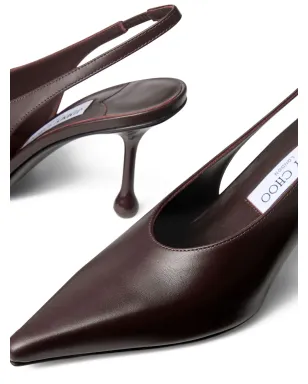 Jimmy Choo 80mm ISA スリングバックパンプス - ブラウン - サムネイル3