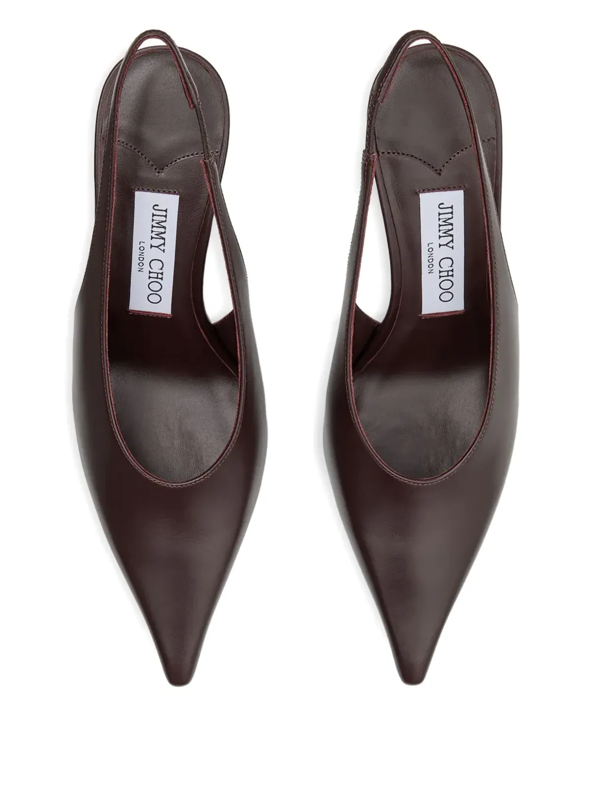Jimmy Choo 80mm ISA スリングバックパンプス - ブラウン - 画像4