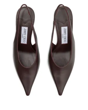 Jimmy Choo 80mm ISA スリングバックパンプス - ブラウン - サムネイル4