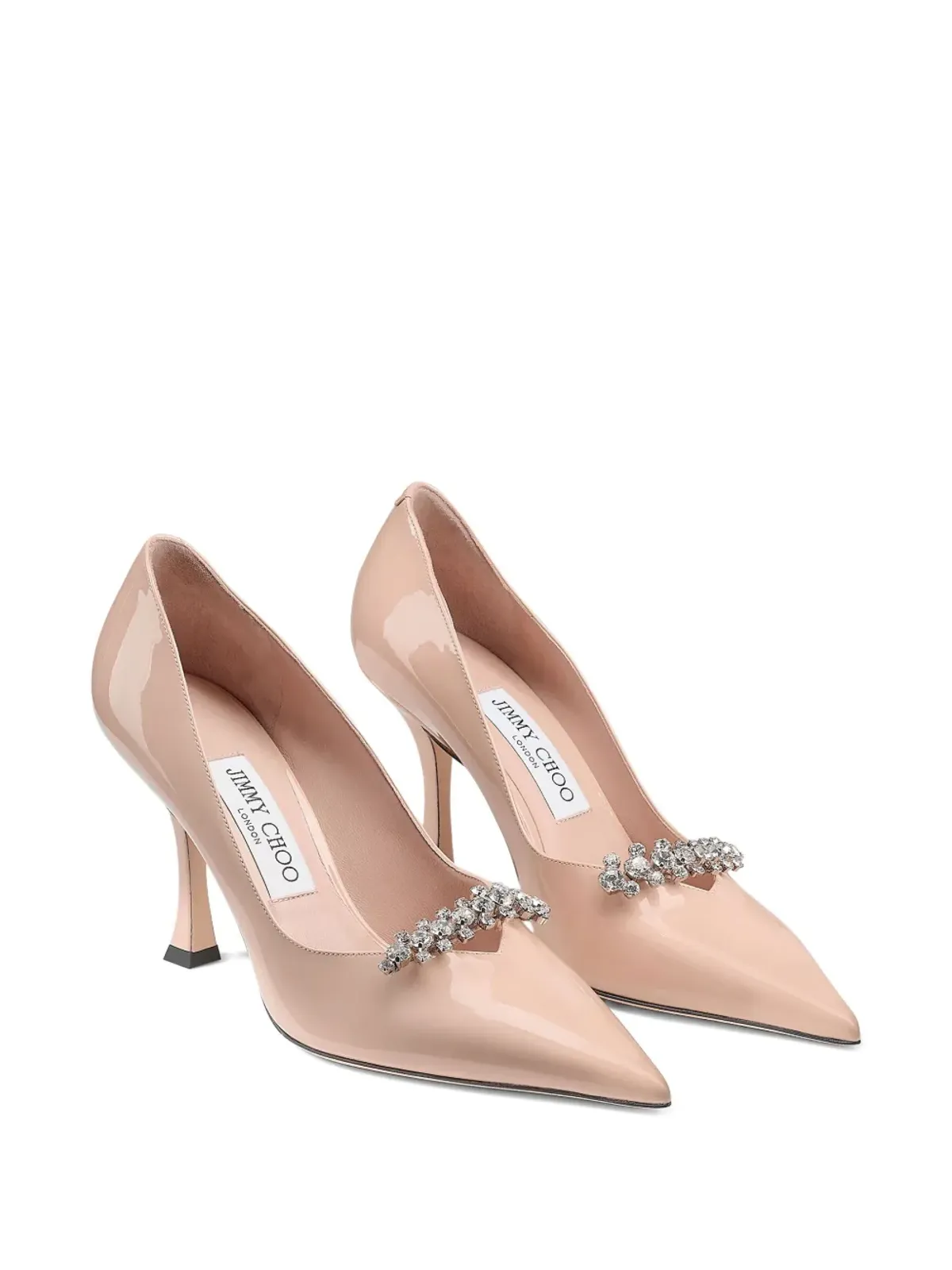 Jimmy Choo ベリンダ 90mm パテントレザー クリスタル装飾 パンプス - 画像2