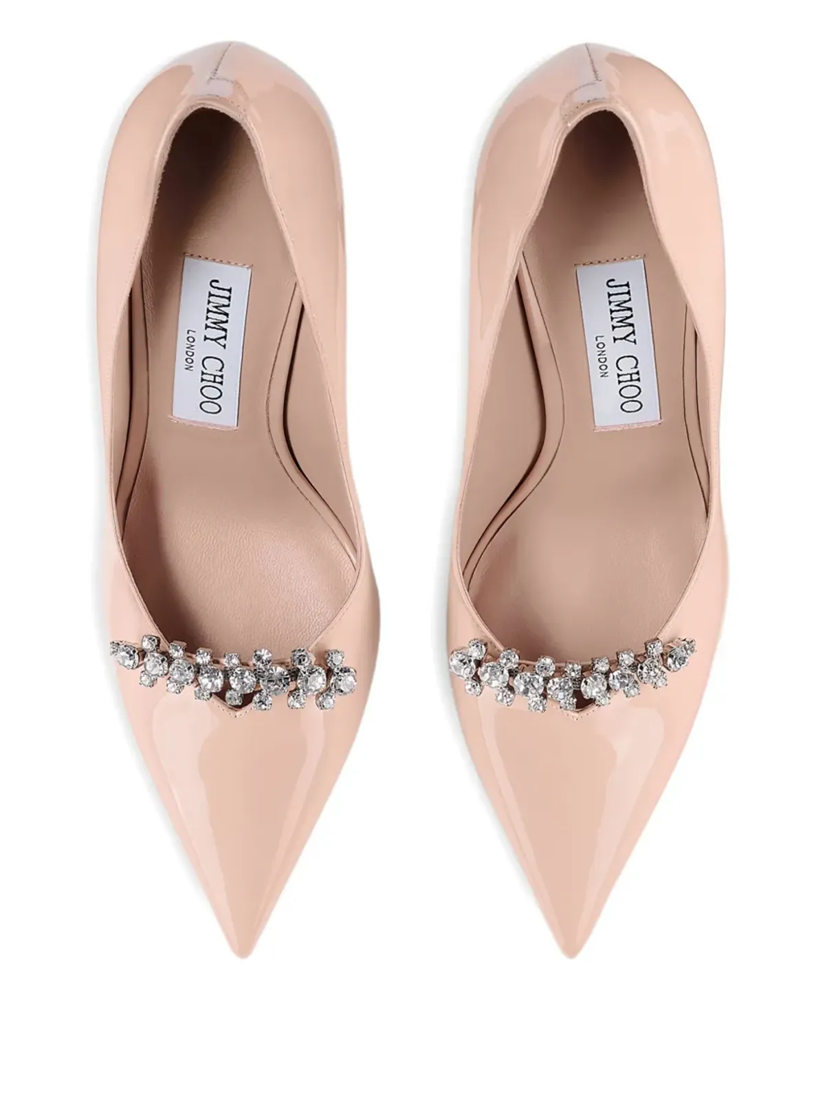 Jimmy Choo ベリンダ 90mm パテントレザー クリスタル装飾 パンプス - 画像4