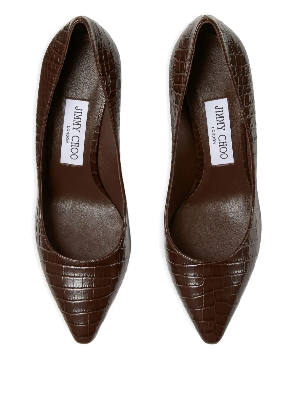 Jimmy Choo ロミー クロコダイルエフェクト ポンプ - ブラウン - 画像4