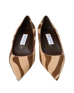 Jimmy Choo アメリア ゼブラ柄パンプス - ブラウン - サムネイル3