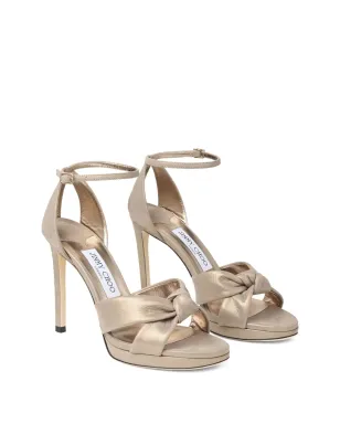 Jimmy Choo ロージー ノットアンクルストラップ サンダル ゴールド - サムネイル2