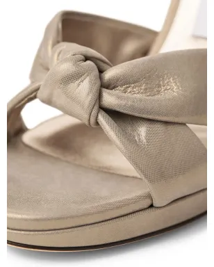 Jimmy Choo ロージー ノットアンクルストラップ サンダル ゴールド - サムネイル3