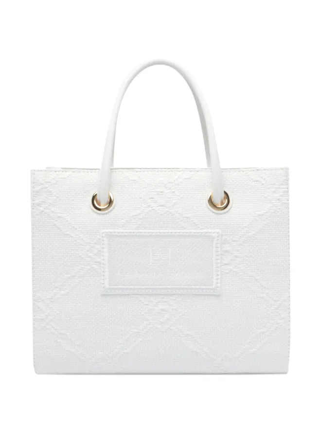 Elisabetta Franchi Elisabetta Franchi ロゴアップリケ トートバッグ - ホワイトの商品画像