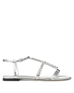 Jimmy Choo Gwyn フラットサンダル - シルバー - サムネイル1