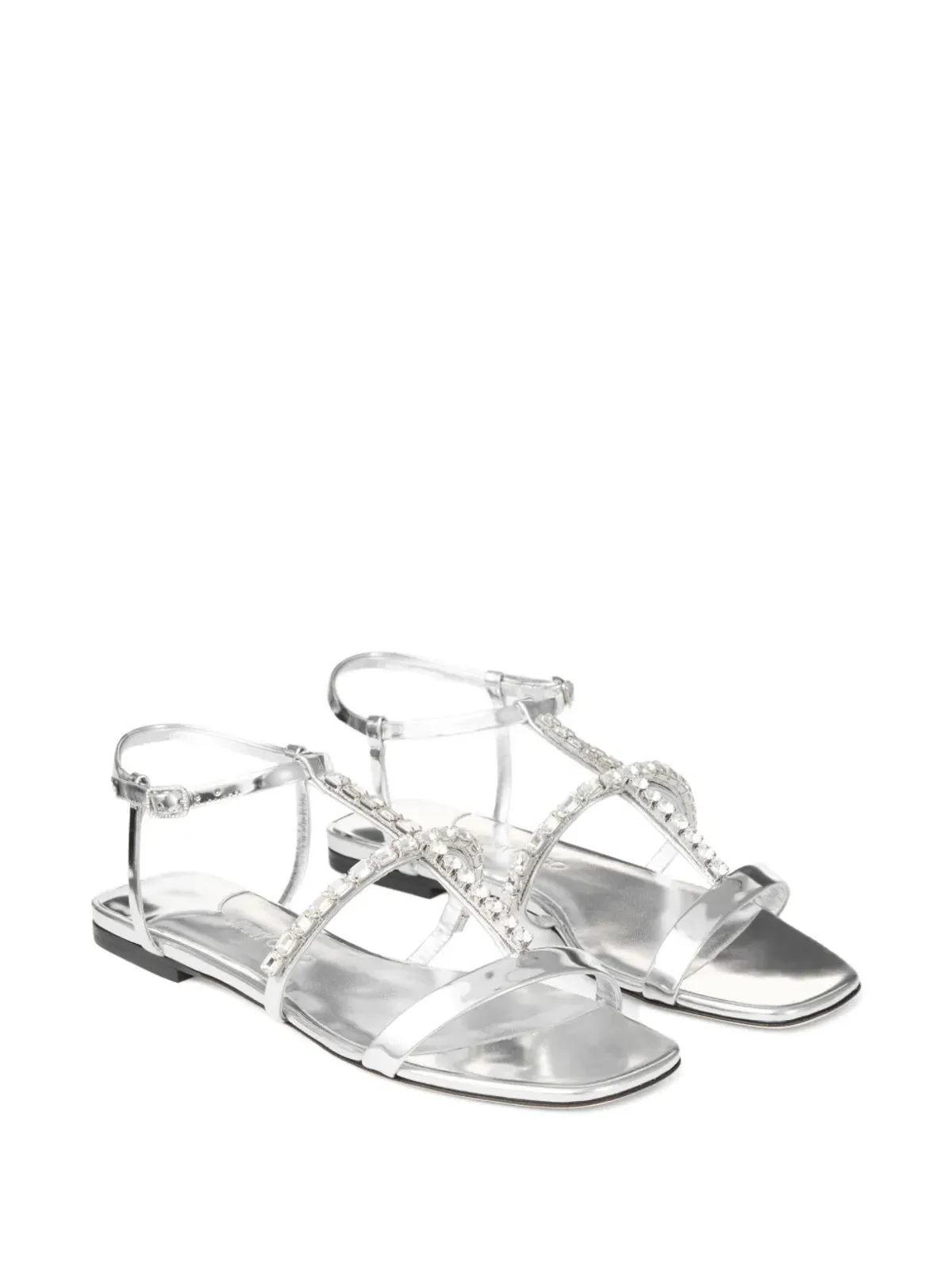 Jimmy Choo Gwyn フラットサンダル - シルバー - 画像2