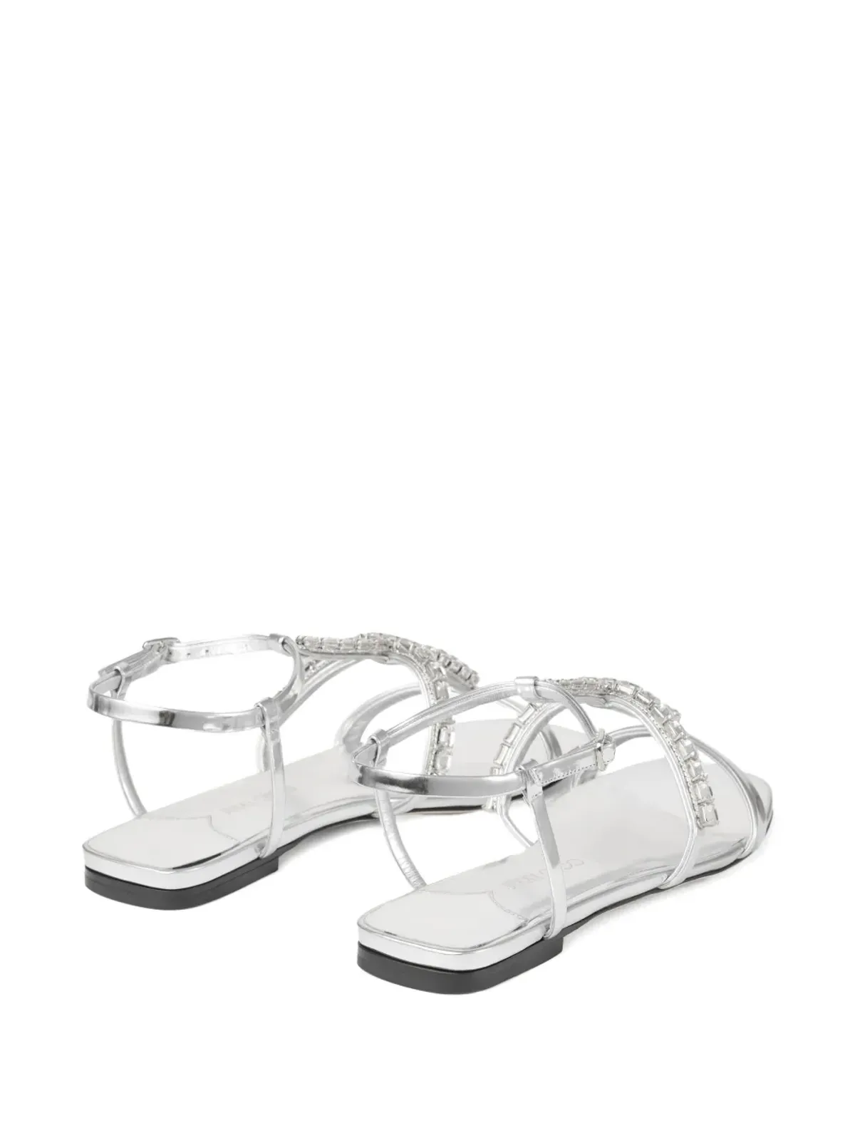 Jimmy Choo Gwyn フラットサンダル - シルバー - 画像3