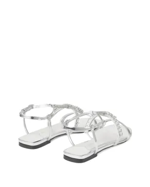 Jimmy Choo Gwyn フラットサンダル - シルバー - サムネイル3