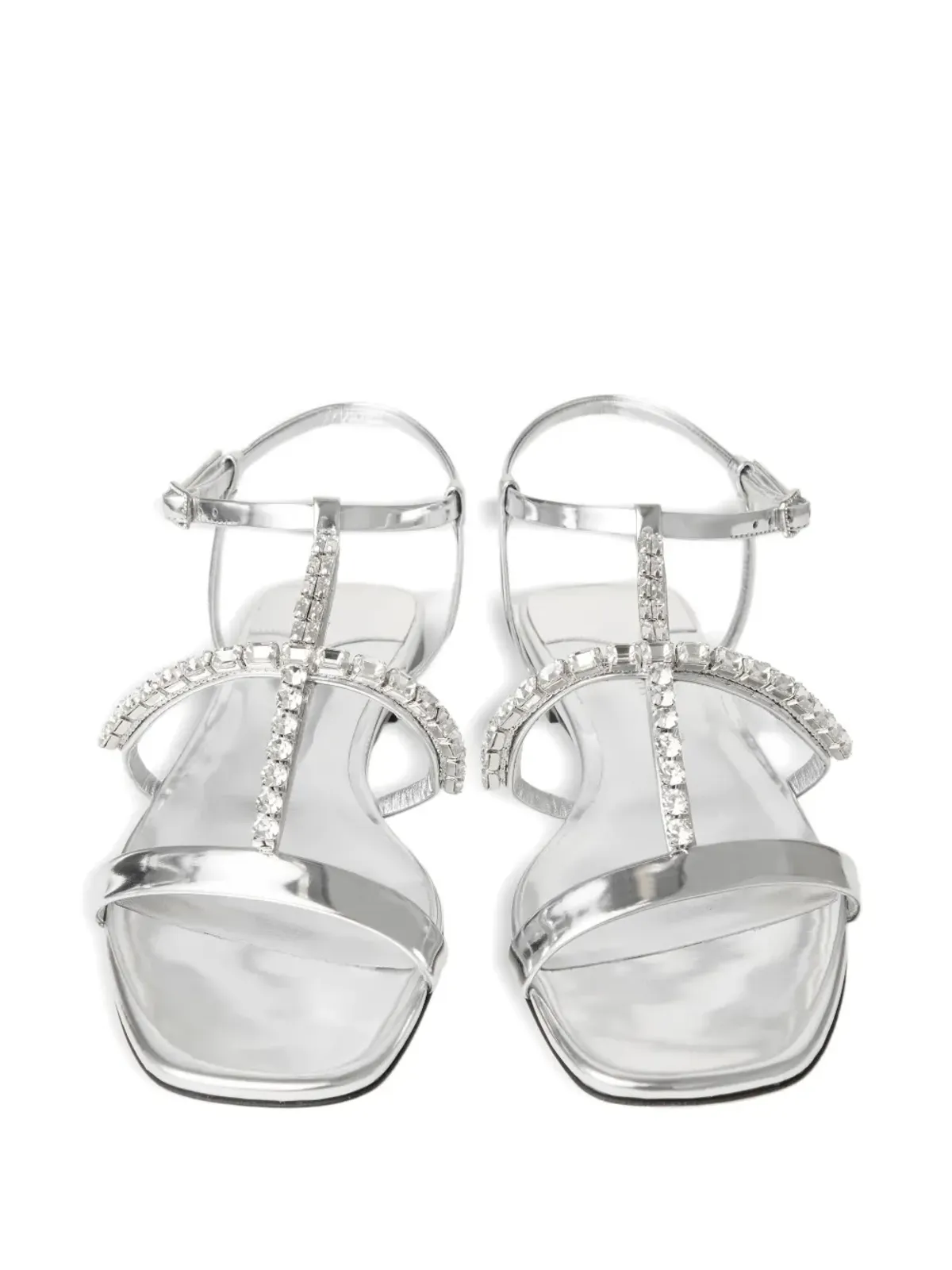 Jimmy Choo Gwyn フラットサンダル - シルバー - 画像4