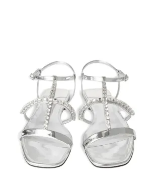 Jimmy Choo Gwyn フラットサンダル - シルバー - サムネイル4