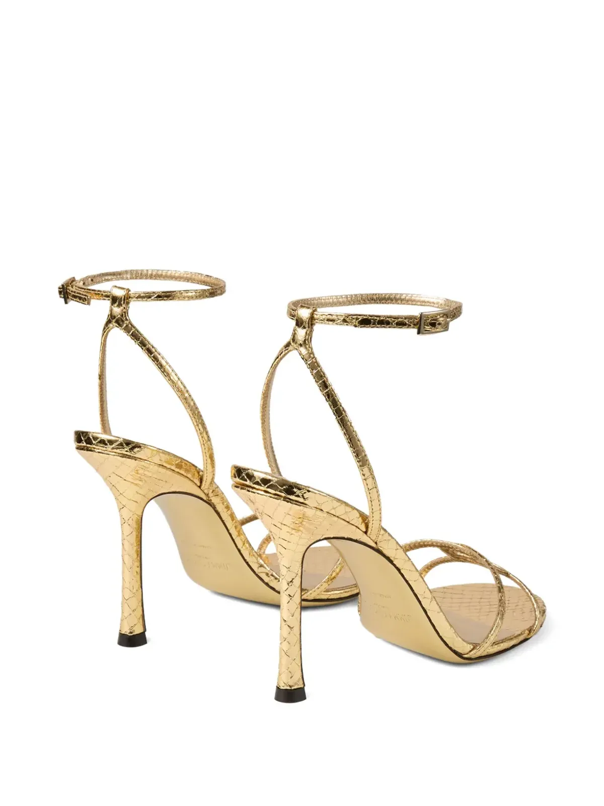 Jimmy Choo メタリックヒールサンダル - ゴールド - 画像2