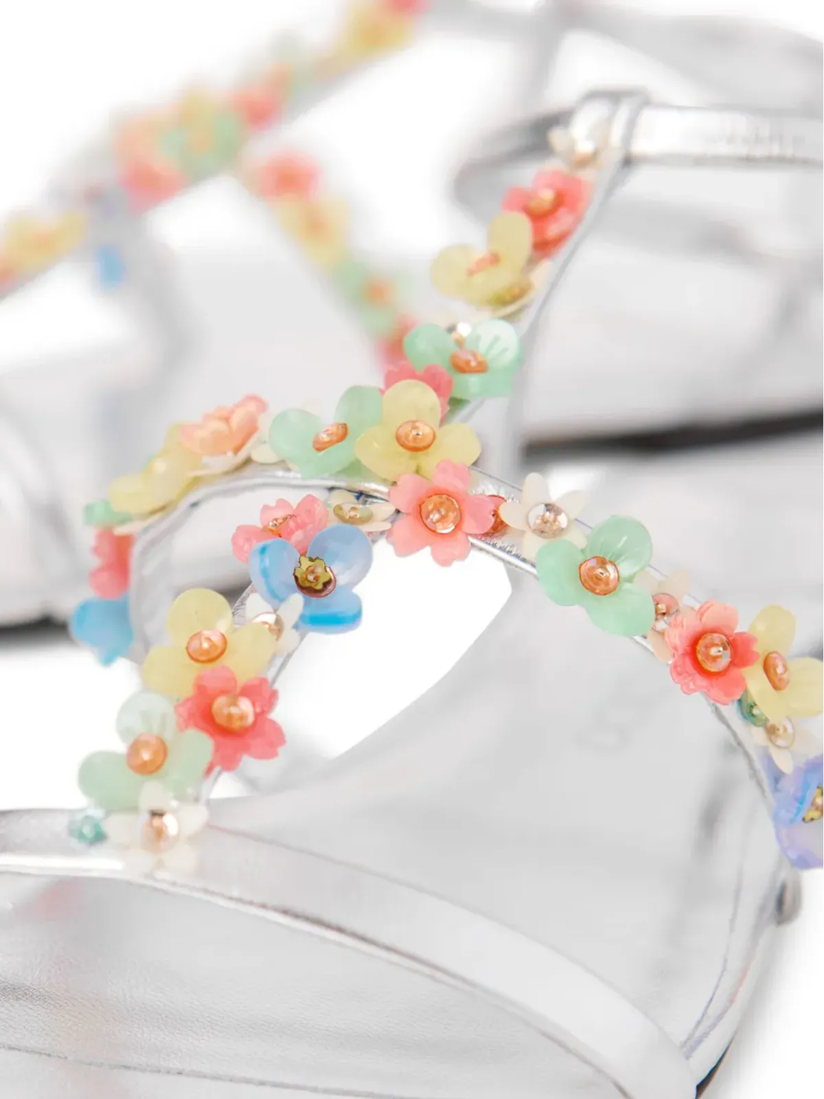 Jimmy Choo Gwyn/Daisy サンダル - シルバー - 画像5