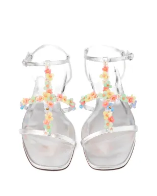 Jimmy Choo Gwyn/Daisy サンダル - シルバー - サムネイル4
