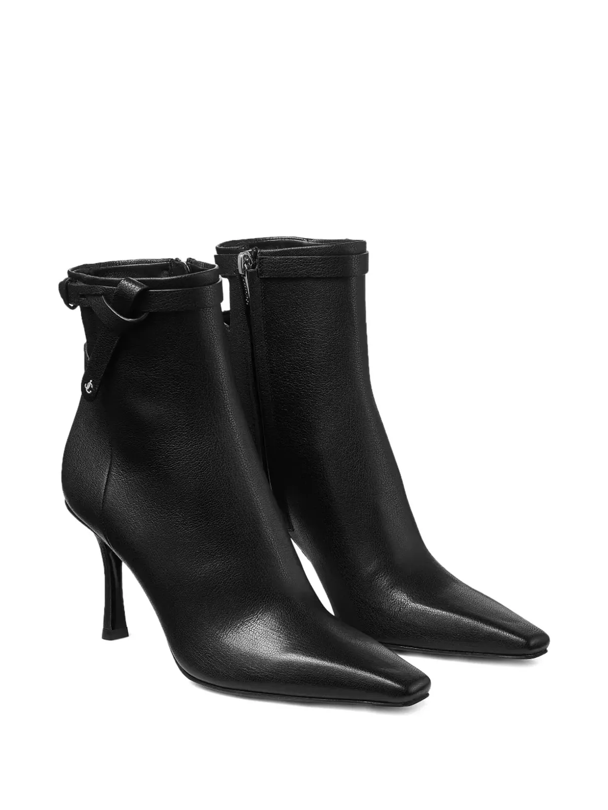 Jimmy Choo Camie 結びストラップ レザー アンクルブーツ - ブラック - 画像2