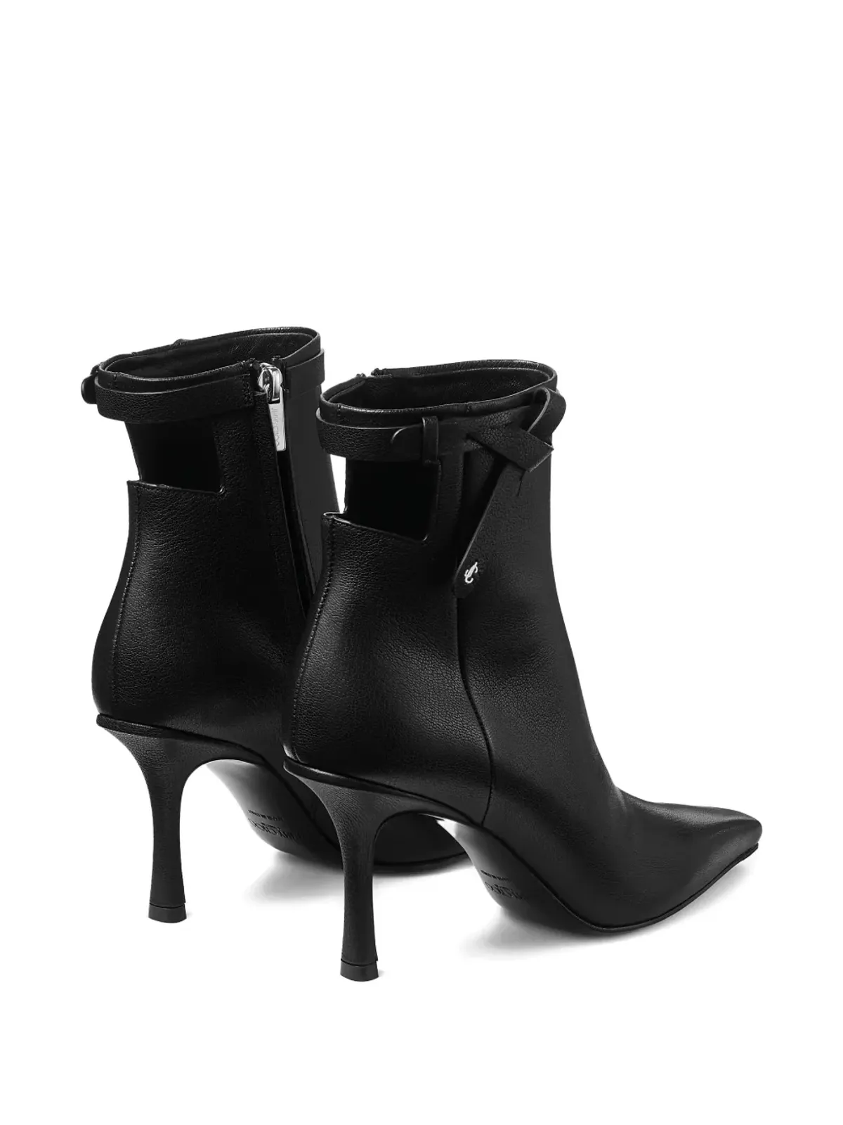 Jimmy Choo Camie 結びストラップ レザー アンクルブーツ - ブラック - 画像4