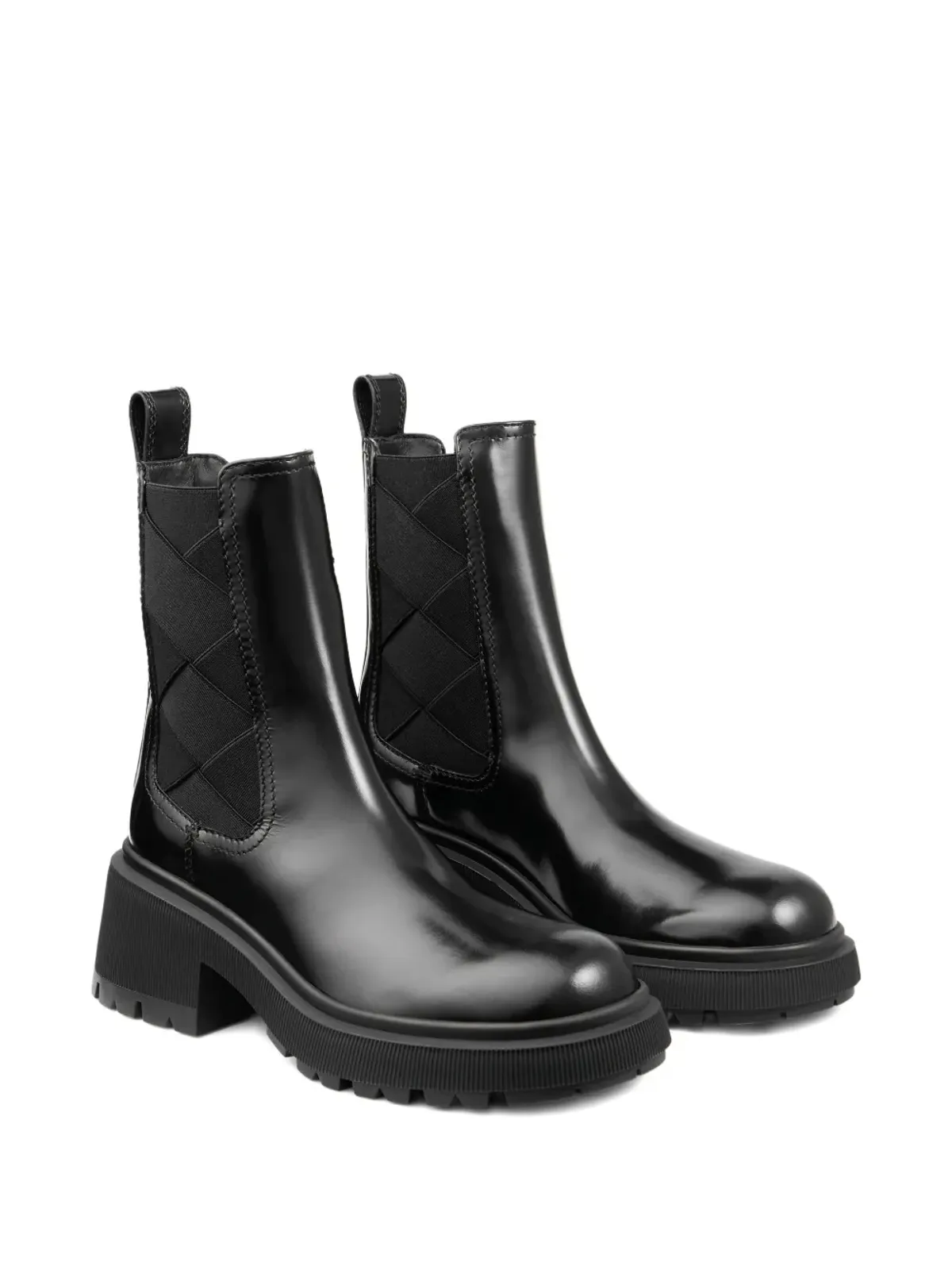 Jimmy Choo 50mm Louri Combat レザー ブーツ - ブラック - 画像2
