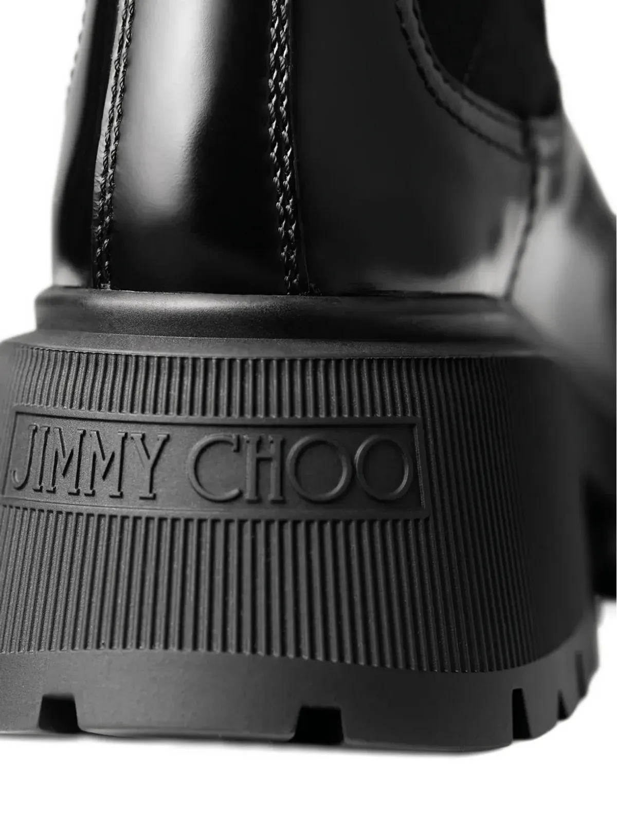 Jimmy Choo 50mm Louri Combat レザー ブーツ - ブラック - 画像4