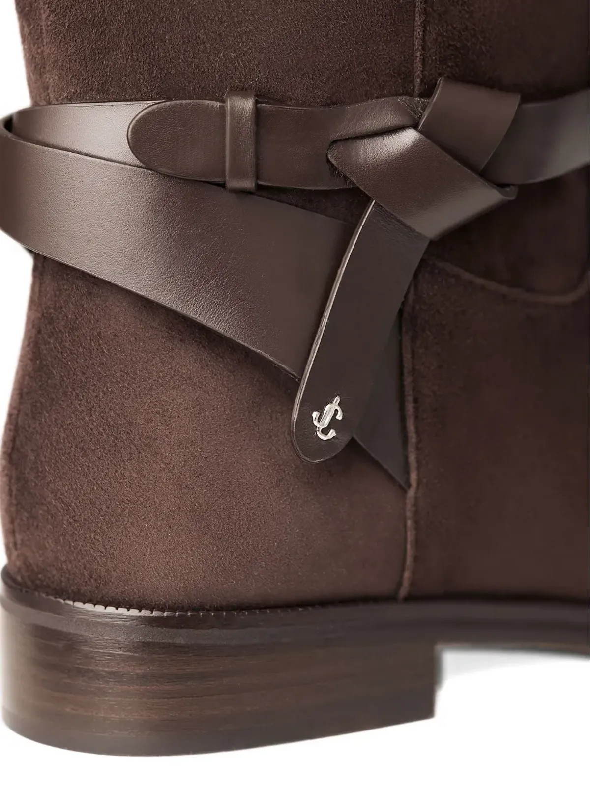 Jimmy Choo Lawton 結び目のレザーストラップ ブーツ - ブラウン - 画像4