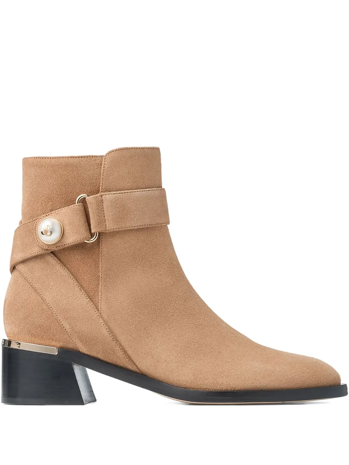 Jimmy Choo 50mm Noor バックル装飾付きブーツ - ニュートラルカラー - 画像1
